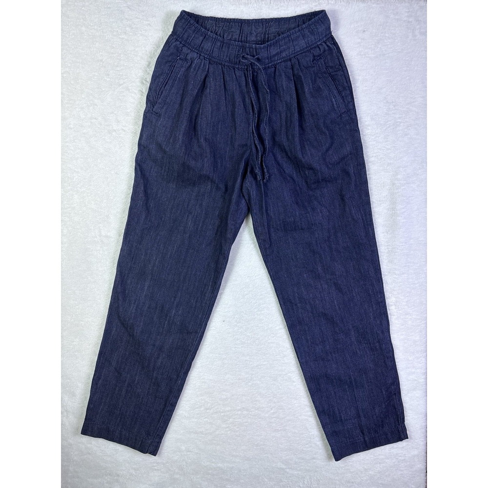 Old Navy Women's XS High Waisted Billie Straight Ankle Trouser Dark Rinse